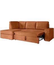 ARTEMIS 4-Sitzer-Umbausofa links – Terrakotta-Cord – 246 x 174 x 96 cm