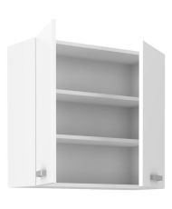 ATLAS Meuble haut 2 portes battantes - blanc - 80 x 31 x 72