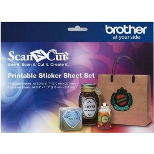 14 feuilles autocollantes imprimables et laminées pour ScanNCut
