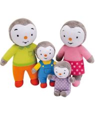 Family box of 4 soft toys - T'Choupi - JEMINI 19 cm