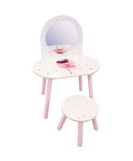 Schminktisch mit Hocker - Ballerina-Tänzerin 48 x 60 x 40 / 27 x 28 x 28 cm