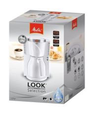 Cafetière Blanc/Acier Brossé - 12 tasses - 1000W