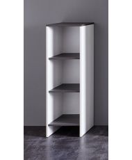 trendteam Smart Living Badezimmerregal mit viel Stauraum, Weiß/Rauchsilber, 32 x 103 x 114 cm