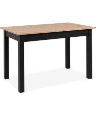 Coburg extendable table - craftsman oak and black - 40 cm extension - 120/160 x 76.5 x 70 cm
