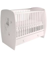 Lit classique - POLINI KIDS - AMIS ZEN - Blanc - 120 x 60 cm