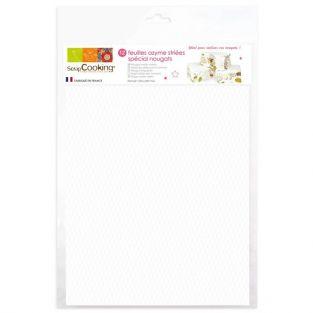 12 Nougat wafer sheets A4 - White