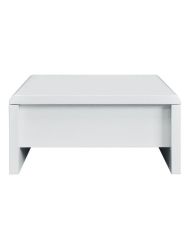 Anhebbarer Couchtisch - Weiß lackiert - 75 x 75 x 35 - KARL