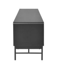 Coffee table with 1 drawer - Wood and black metal - 110 x 60 x 42 - BROOKLYN