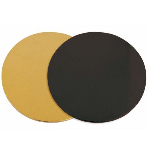 12 supports à gâteaux ronds doré-noir Ø 24 cm 12 supports à gâteaux ronds doré-noir Ø 24 cm