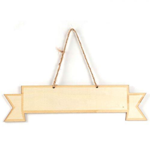 Plaque murale en bois 33 x 8 cm - Ruban Plaque murale en bois 33 x 8 cm - Ruban
