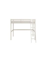 Children's mezzanine bed - ERIKA - Bleached solid pine - Box spring included - 90 x 190 cm