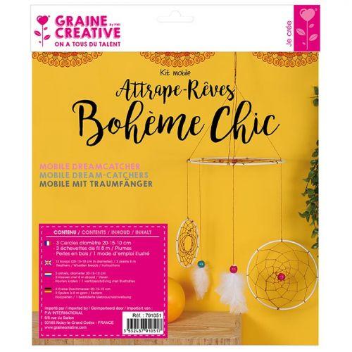 Kit pour fabriquer un mobile - Attrape-rêves bohème chic Kit pour fabriquer un mobile - Attrape-rêves bohème chic
