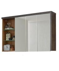  Bagno completo: Armadio + colonna + mobile con lavabo + specchi - 186 x 53 x 198 cm