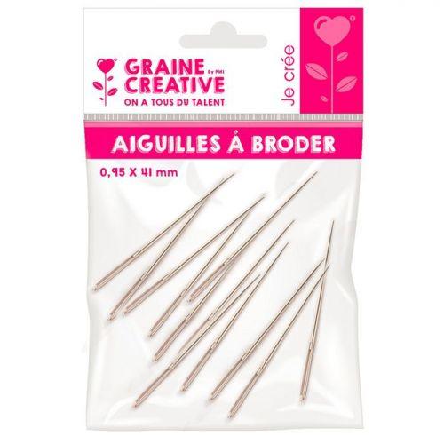 12 aiguilles à broder 4,1 cm x 0,95 mm 12 aiguilles à broder 4,1 cm x 0,95 mm