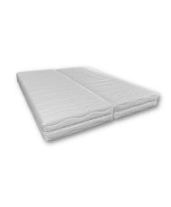 Boxspring- + Entspannungsmatratzen-Set 160 x 200 – Schaumstoff – 21 cm – mittelfest und ausgewogen – Schwarz und Anthrazitgrau