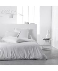 Drap housse - 160 x 200+30 cm uni - Craie