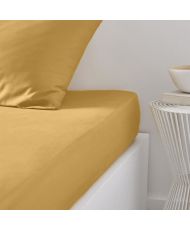 Drap housse - 140 x 200+30 cm uni - Ocre