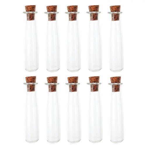 10 mini tubes en verre 4 cm à bouchon liège 10 mini tubes en verre 4 cm à bouchon liège