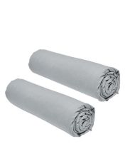 2 fitted sheets - 160 x 200 cm - 2 peopleSteel
