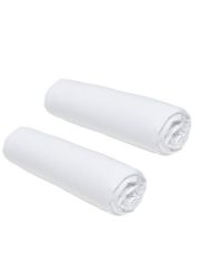 2 draps housses - 140 x 190 cm -Craie