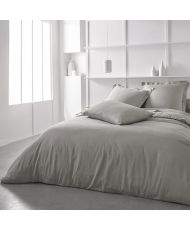 Drap housse - 140 x 190 cm uni - Dune