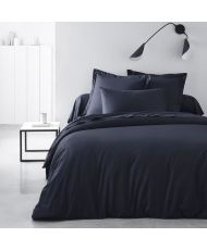 Fitted sheet - 140 x 190 cm plain - Navy