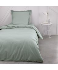 Fitted sheet - 90 x 190 cm plain - Celadon