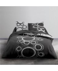 Tom - Bedding set - Cotton - 240 x 260 cm - Gray print