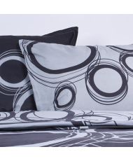 Tom - Bedding set - Cotton - 240 x 260 cm - Gray print