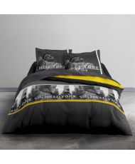 Parure de lit Coton 140 x 200 cm - Imprimé Jaune Alex
