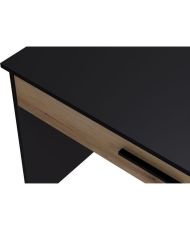 Schreibtisch mit großer Schublade – Schwarz und Eiche – 110 x 56 x 81,5 cm