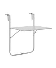 Garden table - Folding balcony table - Folding - Gray - Steel - 60 x 75 x 82-92 cm