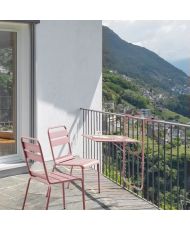 Table de balcon rabattable - Acier - 60 x 75 x 82-92 cm - Rose