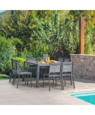 Table de jardin extensible en aluminium - 97/149 x 149 x 149 x 75 cm