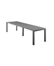 Table de jardin extensible mode papillon - extensible des 2 côtés - Aluminium - 200/260/320 x 100 x 75 cm