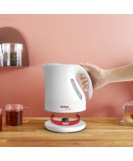 TEFAL Justine Wasserkocher – Weiß – 1,2 l – 2400 W – abnehmbarer Antikalkfilter