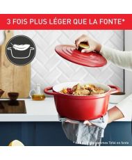 Casseruola ad aria 24 cm in alluminio pressofuso rosso