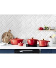 Air cocotte légere ovale 30 x 23 cm, fonte d'aluminium rouge
