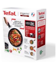 TEFA3 Teile, 24 cm Bratpfanne + Deckel + Griff, keine Induktion, antihaftbeschichtet