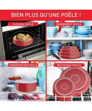 TEFAL 10-piece cookware set, Non-stick coating, Frying pan, Saucepan