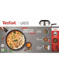 TEFAL Padella 24 cm, acciaio inossidabile, antiaderente, manico venduto separatamente