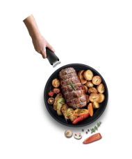 Tefal Poignée amovible noire, Verrouillage 3 points de sécurité, Garantie 10 ans