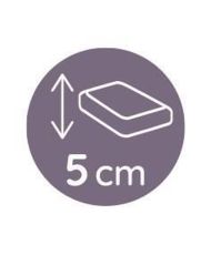 Wiegenmatratze 80 cm x 40 x 5 cm – abnehmbarer Bezug – unbehandelt – ideale gebrauchte Wiege