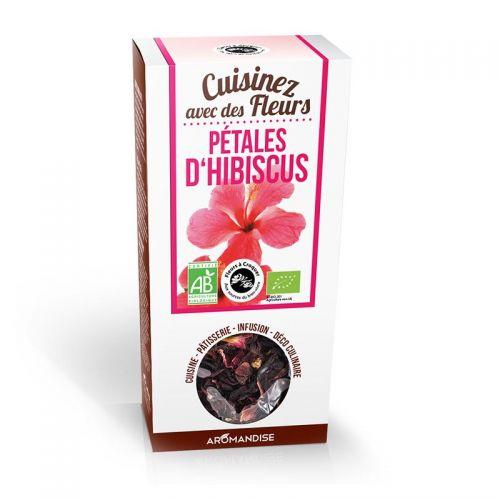 Flores comestibles orgánicas - Pétalos de hibisco 80 g Flores comestibles orgánicas - Pétalos de hibisco 80 g