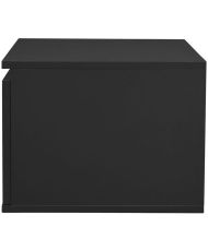 Mesita de noche LED - negra - 48 x 40 x 30 cm - FLOW
