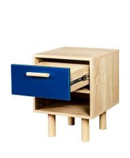 Table de chevets avec poignées - Pieds bois de pin bleu - LILA