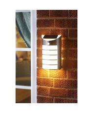 Pack de 2 Spots Solaires Welcome 100 Lumens - Détecteur de Mouvement - Acier et Blanc