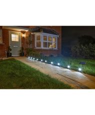 Guirlande solaire - Multi-spots 5L - 10 ampoules - Blanc froid - 5 lumens
