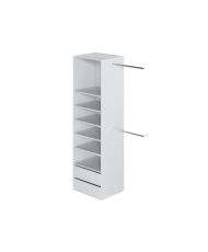 COMBI 1-column dressing room - White - 2 wardrobes and 2 drawers - 117 x 48 x 200