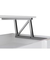 Matte white lift-up coffee table - 100 x 50 x 44 cm - HAPPY